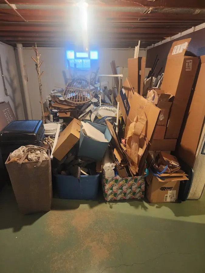 Roll-off dumpster container at job site for Concrete Dumpster Rental in Portland